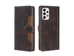 Capa De Couro Pu Com Costura Aparente, Fecho Magnético E Abertura Horizontal Para Samsung Galaxy A23 5g