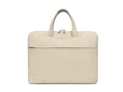 Bolsa Para Laptop De Grande Capacidade (cor Creme), Com Alça Fosca.