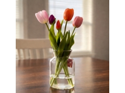 Tulipas Artificiais Tulipas Cores Sortidas Rosa Antigo Flores Artificiais AQUAFORGE