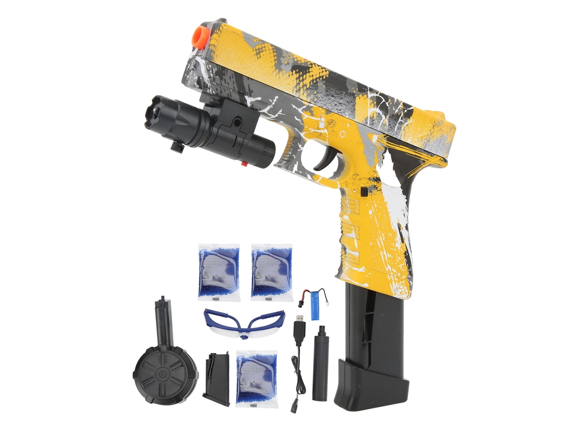 Mali brinquedo de Tiro com Bola de Gel Elétrico Splatter Ball Jogo em Grupo Amarelo 30000 Bolas