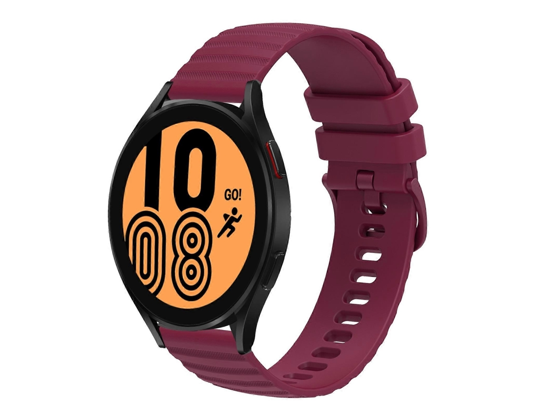 Pulseira De Silicone Sólida Com Estampa Ondulada E Pontilhada Para Samsung Galaxy Watch4 (40 Mm/44 Mm, 20 Mm).