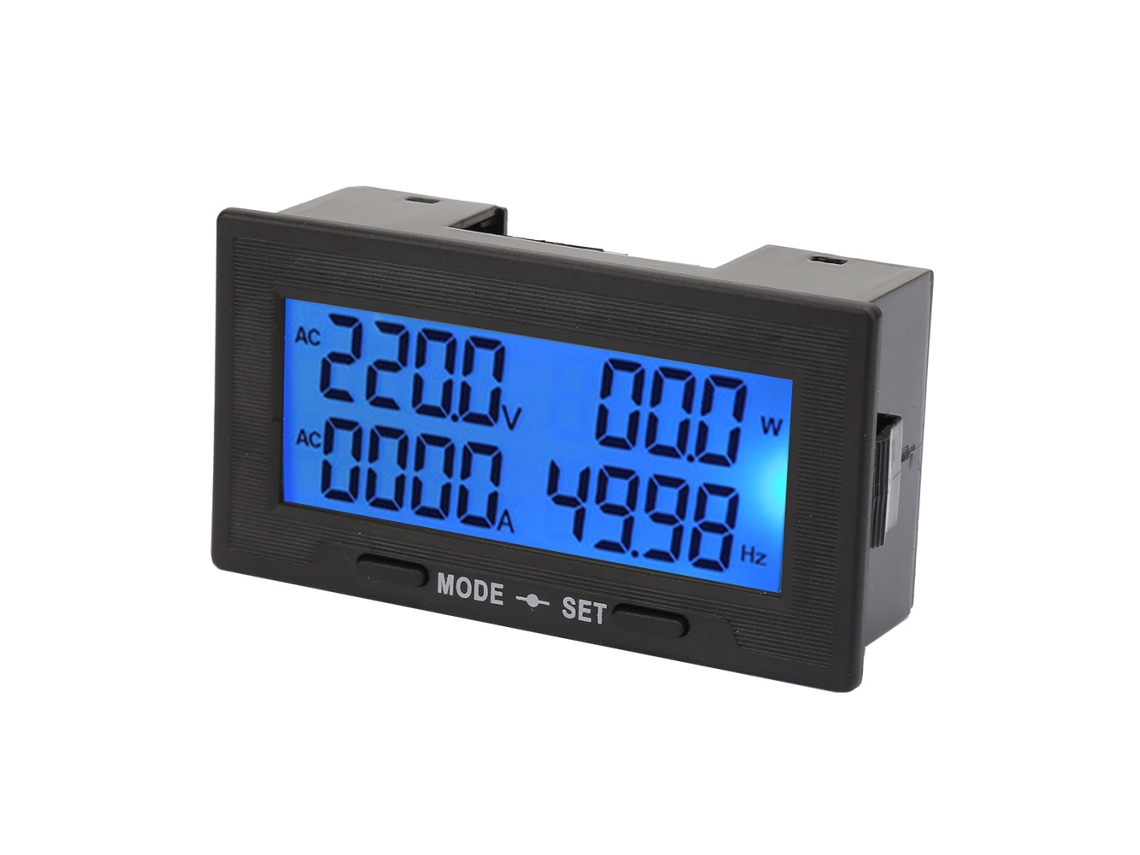 Medidor Digital Multifuncional 6 Em 1 Ca 0-100a 130-500v Amperímetro Voltímetro
