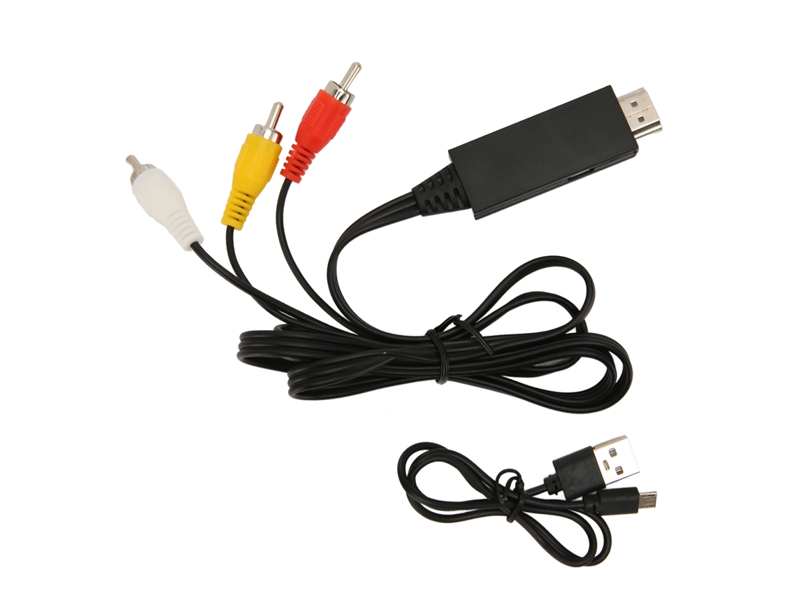 Conversor Hdmi para Rca LAXISCREED 720p 1080p com Cabo de Alimentação