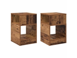 Mesa de Apoio 2 Pcs Madeira Antiga 30,5 X 30 X 45 Cm MAISON EXCLUSIVE
