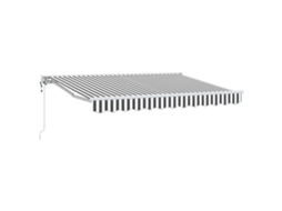 Conjunto 1 Toldo Retrátil Vidaxl Branco Alumínio (3 X 2,5 M)