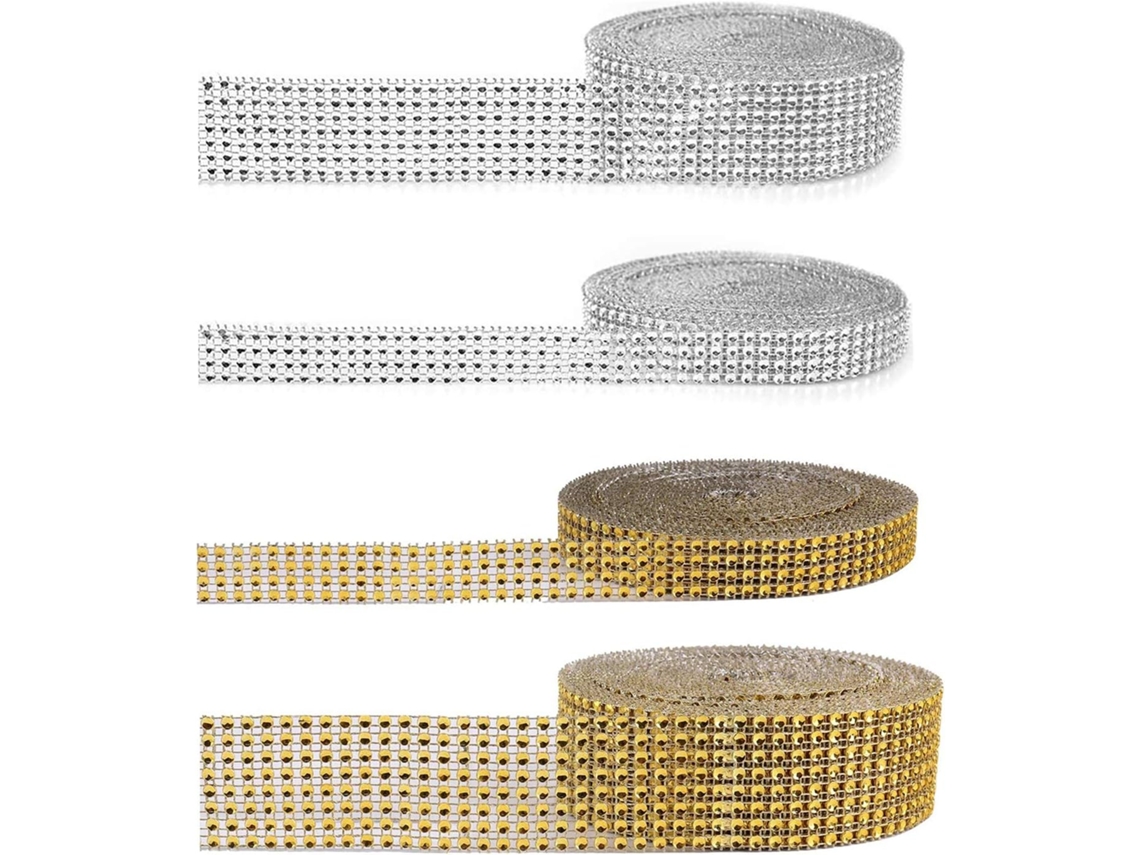 Fitas de Ouro e Prata BRILVIBERA para Bolos de Casamento, Presépio (prata e ouro)