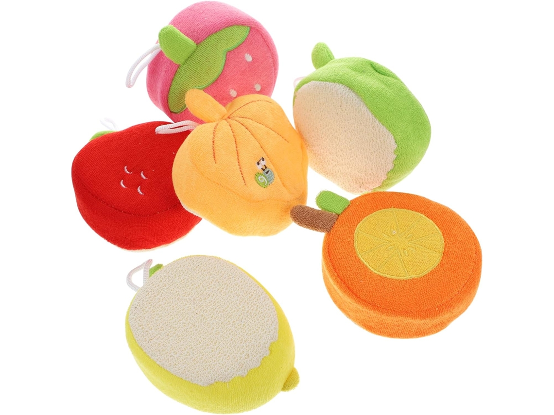 Conjunto Frcolor Com 6 Escovas De Banho Esfoliantes E Massageadoras Para Meninos Meninas, Tamanho Padrão, Esponja Macia