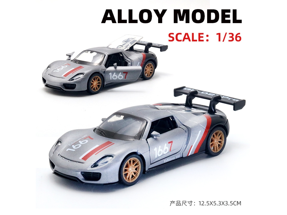 Miniatura de Carro em Escala 1/36, Feita em Metal Fundido, Presente para Crianças. MDUG