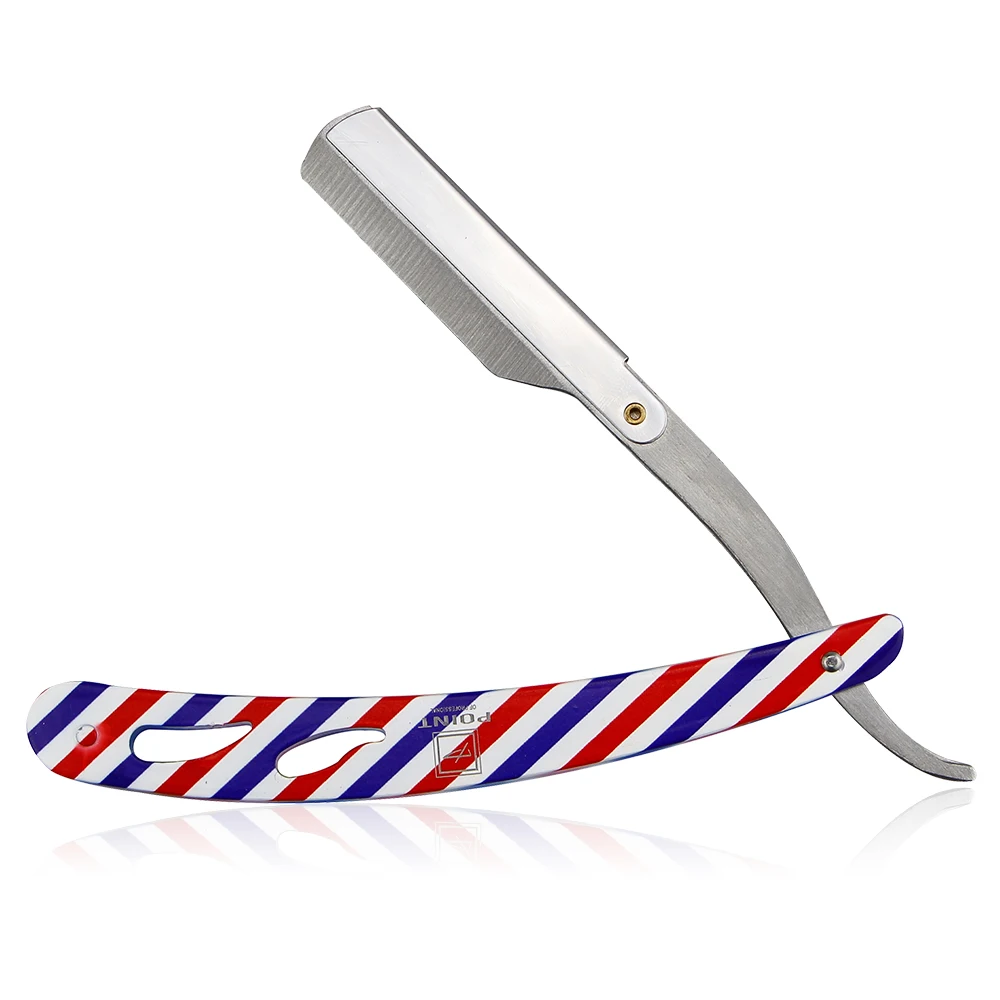 Suporte para Barbeador Masculino Retrô, Ferramenta de Cabeleireiro com Cabo de Aço Inoxidável e Lâmina Reta. MDUG (estilo 2)