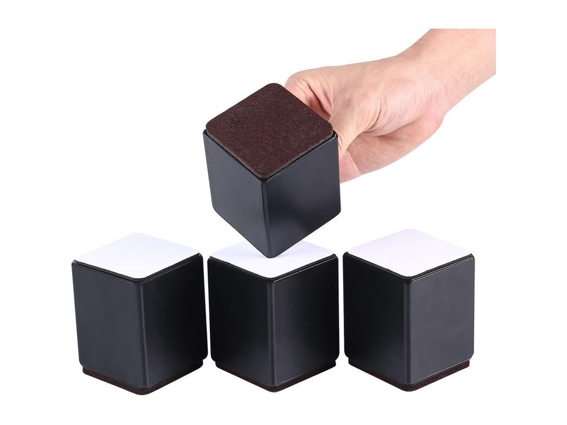 Extensor de Muebles de Acero 100mm 4 Piezas para Camas e Mesas Altura 10cm