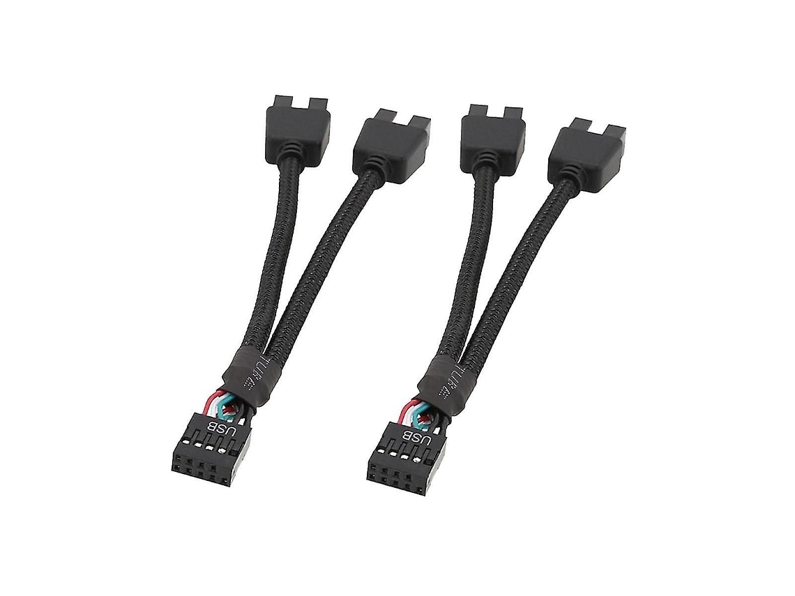 Cabo Extensor Usb 9 Pinos Para Placa-mãe, Divisor E Com Áudio