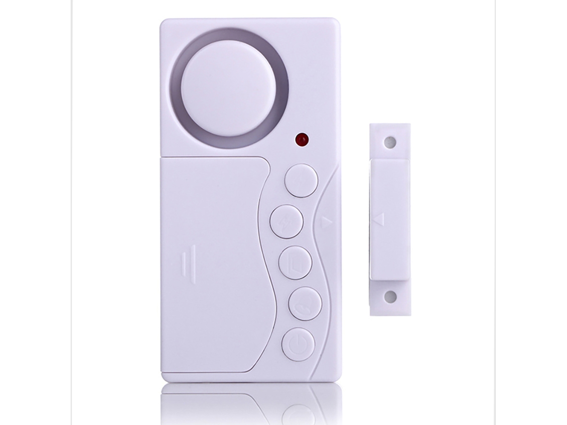 Alarme de segurança 4 em 1 para portas e janelas com sensor de abertura e luz dourada