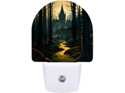 Luminárias De Parede Noturnas, Com Estampa De Castelo Gótico Escuro E Misterioso, Luzes Noturnas De Led Com Sensor