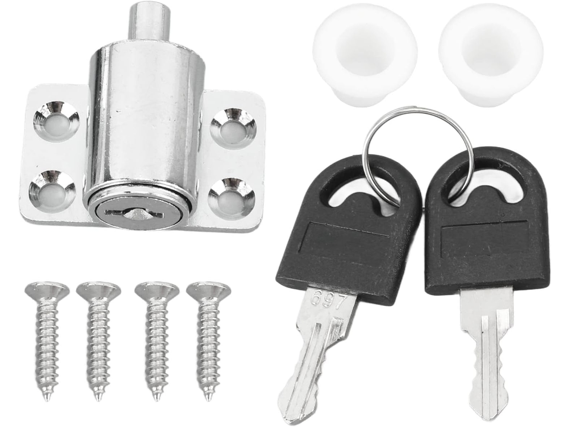 Kit Com 4 Peças De Travas Para Persianas De Rolo Em Abs E Ferro