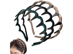 Conjunto de 3 tiaras vintage com caveiras de cabelo artificial - Acessórios de moda