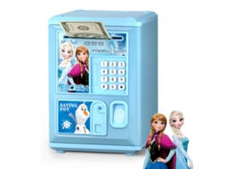 Cofrinho Eletrônico Bluey Bingo Mini Com Rodas Automáticas, Trava Digital Senha E Chave, Caixa Inteligente Para Moedas Brinquedo Aquaforge