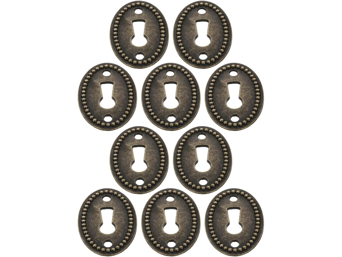 Placa De Cobertura Fechadura Oval Vintage Em Liga Zinco, 50 Peças, 27mm