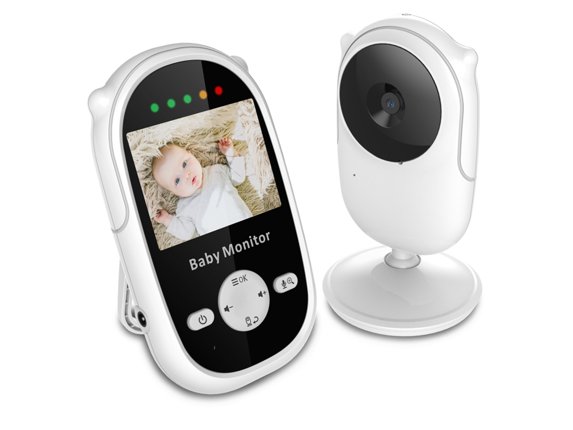 Intercomunicador Sem Fio para Bebê, Tela de 2,4 Polegadas, Áudio Bidirecional, Canções de Ninar AQUAFORGE