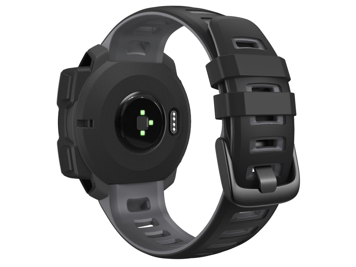 Pulsera Em Silicone Dois Tons Suaves Preto/cinza Para O Seu Garmin Instinct/instinct Esports