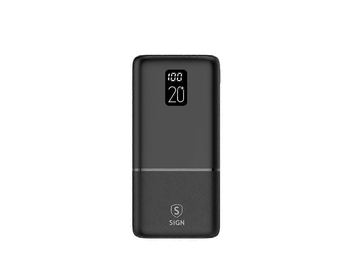 Banco De Energia Q.c Extremamente Potente De 20.000 Mah, 2,1 A Preto Olysi Shop