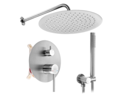 Conjunto De Chuveiro Embutido Rea Foss Clif Brush Nickel