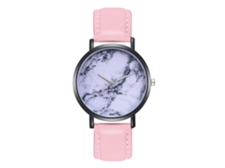 Reloj De Pulsera De Cuarzo Para Hombre Y Mujer Con Correa De Pu Simple Y Fashion K041-h (rosa)