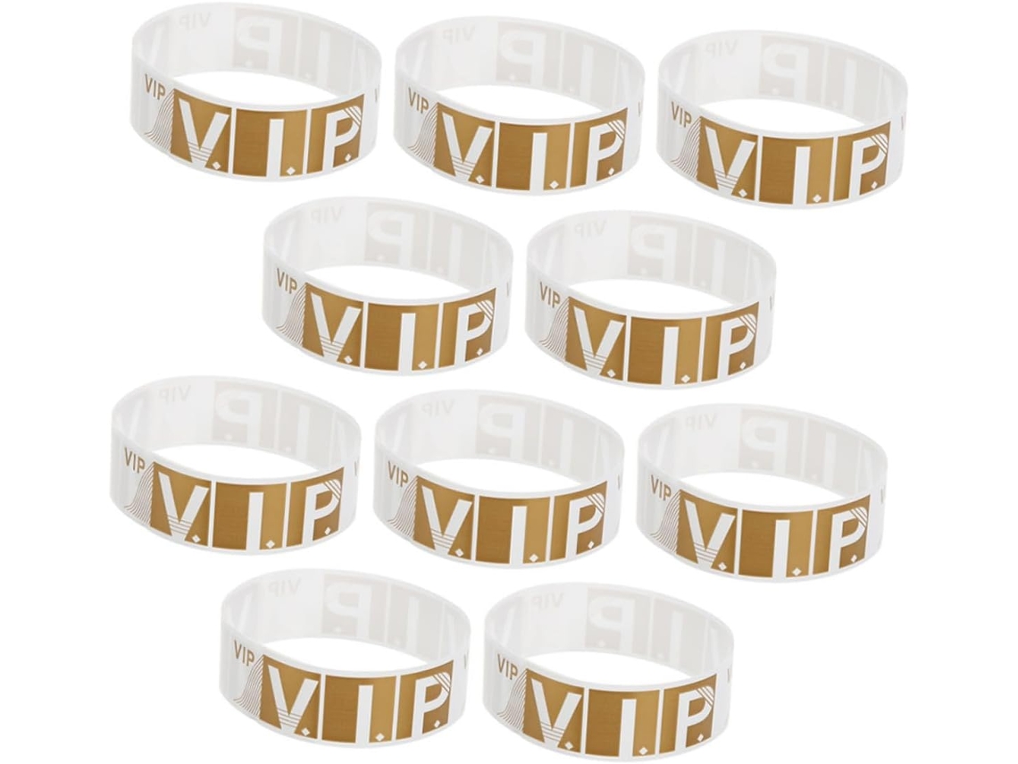 Pulseiras de papel Doitool confortáveis e seguras para eventos, 300 unidades, ajuste confortável, ideais para festas.
