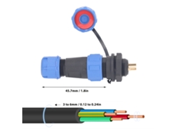 Laxiscreed Conector De Aviões Ip68 À Prova D'água Para Equipamentos De Comunicação E Computadores