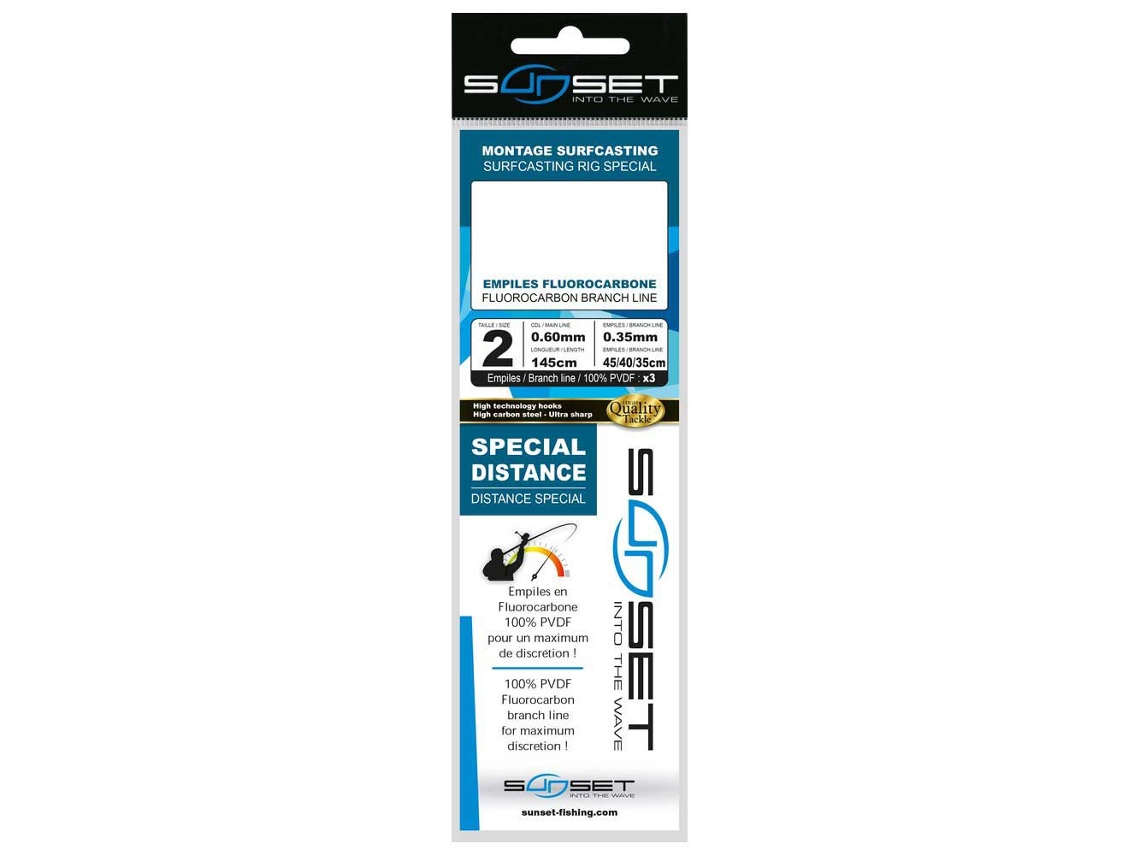 Baixos de Linha Surfcasting Rs Competition N2 120 Cm Transparente 2Sunset