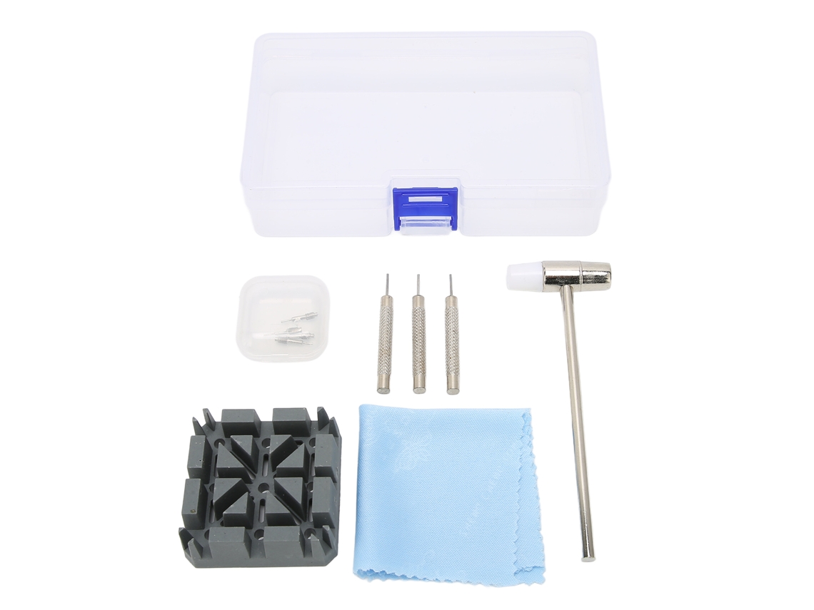 Kit de Ferramentas Profissional para Ajuste e Substituição de Pulseira de Relógio com Suporte e Punção