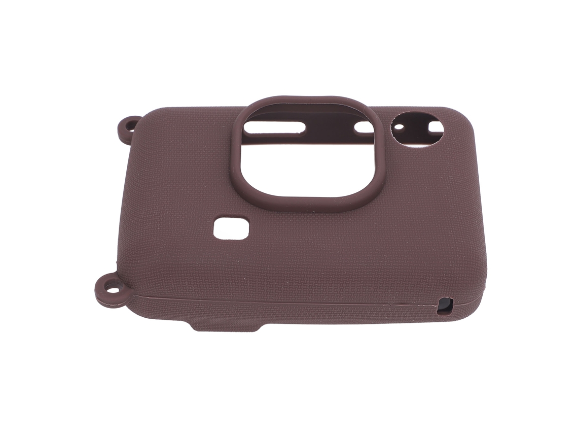 Carcasa De Sílica Para Cámara Instantánea Liplay Funda Protectora Suave Cubierta Corporal De Piel Marrón Oscuro