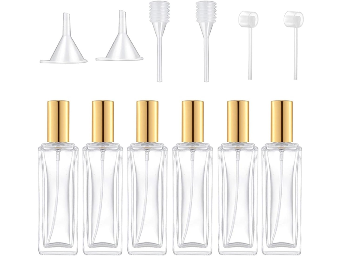 Frasco dispensador de perfume em vidro branco de 30ml, acessórios para banheiro
