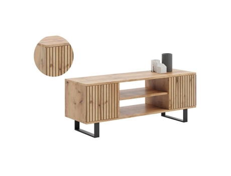 Móvel Tv FOCUS C 135 X P 40 X a 49 Cm Carvalho Dourado Pés de Metal Loft