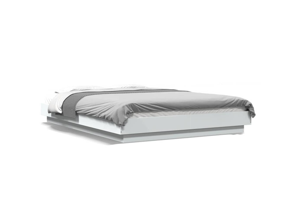 Bed Frame, Bed Frames Vidaxl Branco Madeira Processada (120 X 190 Cm)