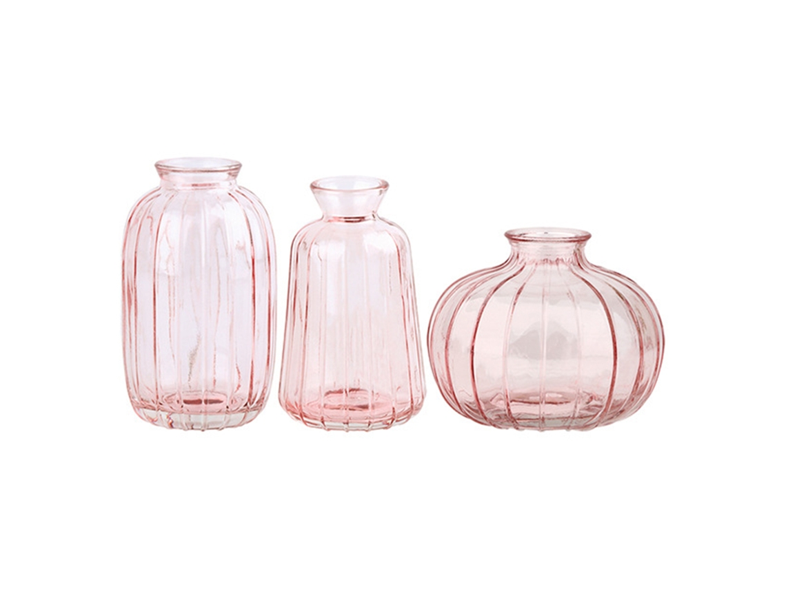 Laxiscreed Vaso De Cristal Transparente Para Decoração Com Pequenas Abóboras, Conjunto De Três