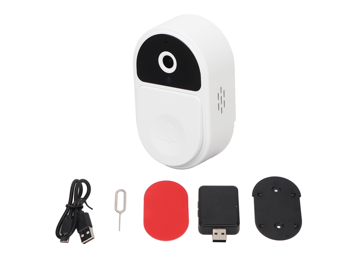 Lurelia Videoporteiro Inteligente, Wi-fi 2,4ghz, Visão Noturna, Nuvem, Sem Fios, Alteração Voz, Ângulo 90°, Uso Residencial
