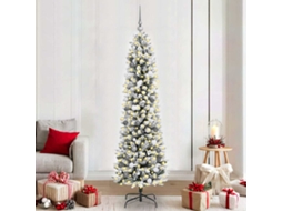 Vidaxl Árvore De Natal Artificial Branco 210 Cm Pvc, Metal E Plástico