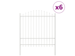 Conjunto 6 Barreira De Jardim Vidaxl Branco Aço Revestido A Pó (170 X 215 Cm)