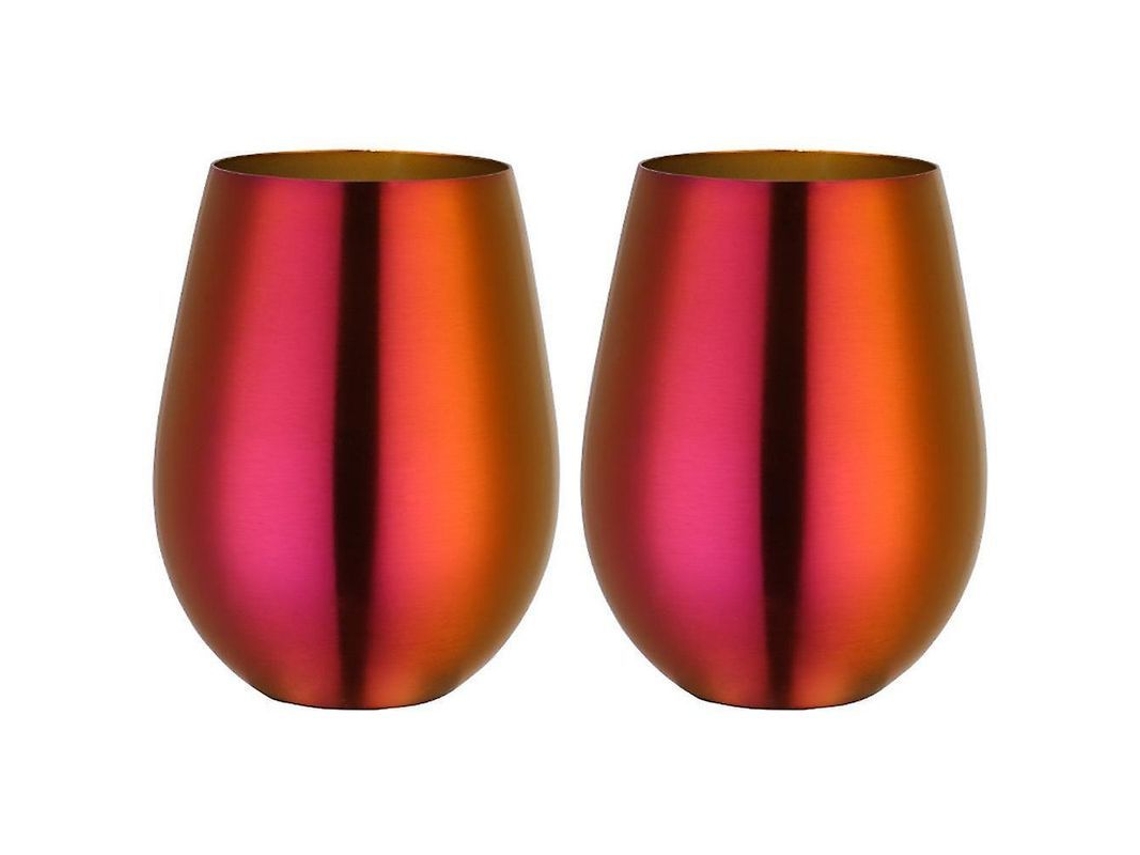 2026 vasos de Vino Sin Tallo, Acero Inoxidable, Portátiles Al Aire Libre, Set de 2, Mantienen Temperatura Magic Red