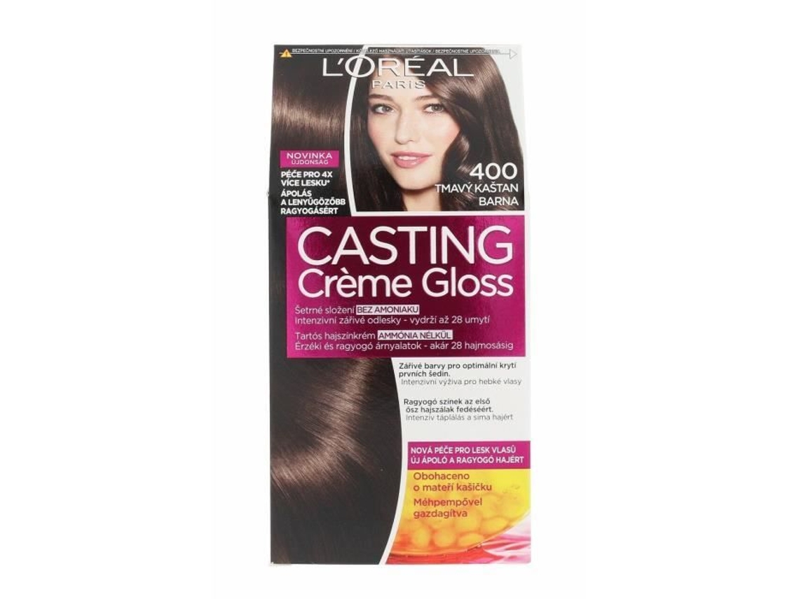48ml Loréal Paris Casting Creme Gloss, 400 Castanho Escuro, Cor Do Cabelo