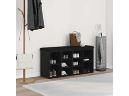 Vidaxl Banco Para Sapatos Carvalho Preto 102 X 32 X 50 Cm