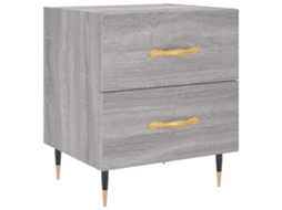 Bedside Cabinet, Bedside Cabinets Vidaxl Cinzeto Madeira Processada (n/a)