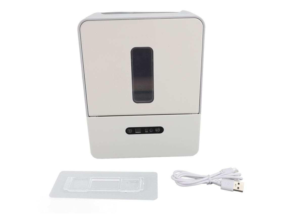 Dispenser de papel toalha automático sem toque, com luz noturna, para cozinha, banheiro, parede, 1200mah, cinza S/MARCA