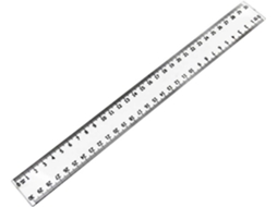 Lurelia Régua Plástica 2 Peças 30cm Com Transparente E Resistente Para Escola E Escritório