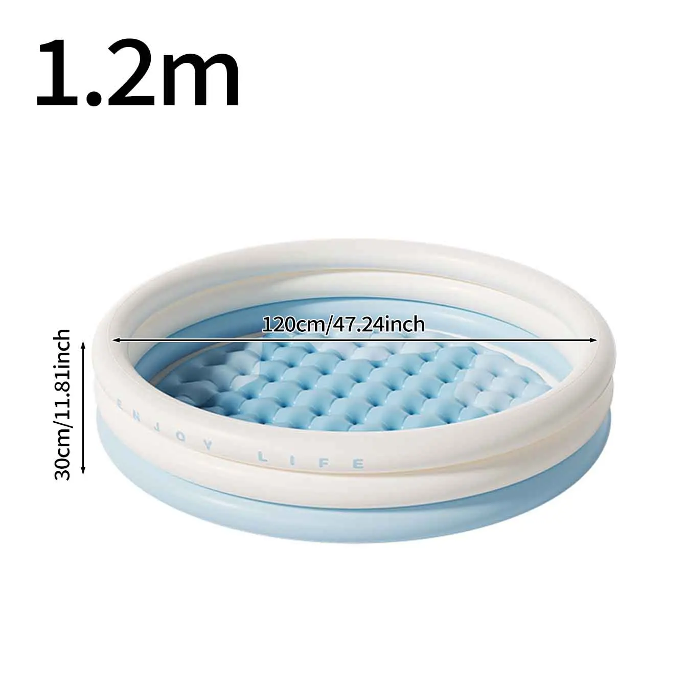 (azul 1,2 M) 1 Piscina Inflável, 3 Tapetes Redondos, Brinquedo Portátil Para Piscina De Bolinhas Para Uso Interno