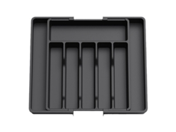 Organizador de talheres de cozinha preto Slowmoose com bandeja removível