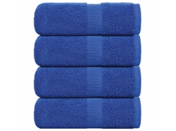 Vidaxl Toalhas De Bidé Frogn 4 Pcs 30x50 Cm 360 G/m² Azul