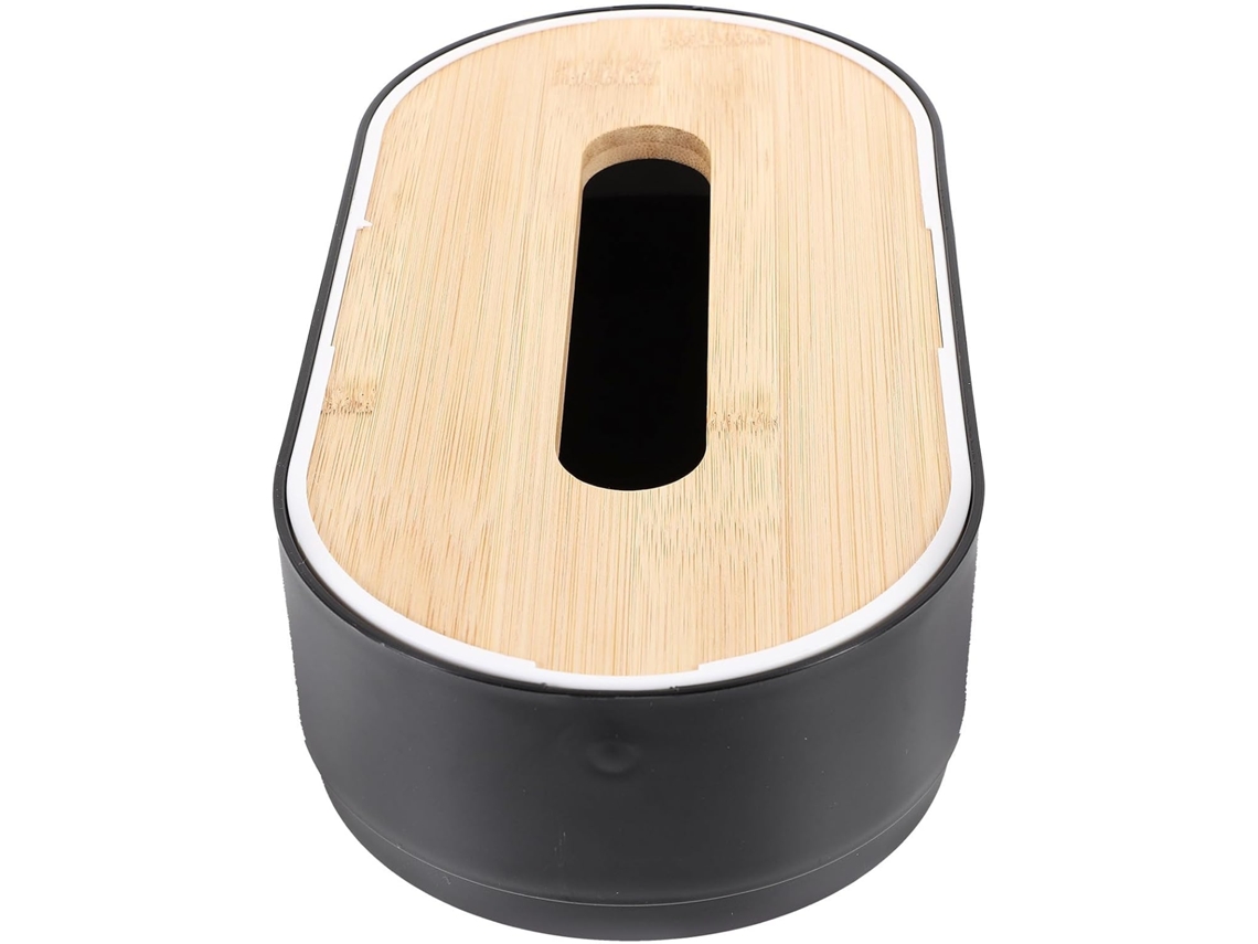 Caixa De Lenços Decorativa Em Bambu E Pp Preto, Design Japonês Simples E Elegante.