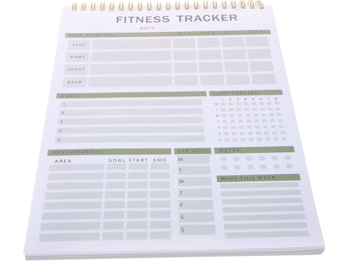 Di Diário de Exercícios Besportble, Caderno Diário, Planejador Treinos para Homens e Mulheres, Portátil