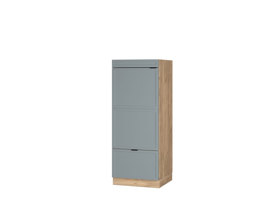 Armário Micro-ondas Fame-line, 60cm, Azul Claro-cinza, Carvalho De Força Dourado, Vicco